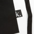 A black gardening apron with a small logo tag on the side.