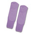 Fluffy grip socks in soft lavender with textured grips on the soles. Features branding on one side.