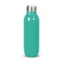 A drink bottle in a vibrant turquoise colour with a metallic screw top and sleek design.