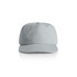 A light green cap with a curved brim and an adjustable strap, featuring a logo on the front.