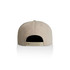 A beige cap with an adjustable strap at the back, featuring a logo. Suitable for casual wear.