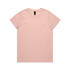 A light pink t-shirt with a round neck and short sleeves, featuring a logo at the tag.