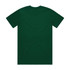 A green Classic Tee featuring a plain back design and short sleeves, with a logo on the label.