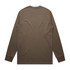 A long-sleeved t-shirt in a muted brown colour, featuring a back view with no visible designs.