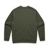 A green sweater with a simple design and a ribbed cuffs and hem, featuring no visible branding.