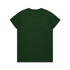 A green t-shirt with short sleeves and a classic cut, featuring a plain back and a logo at the neck.