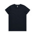 A black t-shirt with a round neckline and short sleeves. The shirt has a label and no visible logos.
