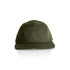 A green Finn Five Panel Cap with a flat brim and a logo. Ideal for casual headwear.