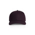 A black cap featuring a seamless design and a front panel, with an adjustable strap at the back.