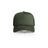 A green Frame Foam Trucker Cap with a plain design and mesh back. Features a logo on the front.
