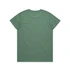 A green unisex T-shirt with a simple design and a logo on the back.