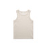 A ribbed singlet tank in a light beige colour, featuring a simple design and no visible branding.