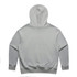A light grey hoodie with a hood, featuring long sleeves and a simple design. It has a logo on the back.