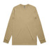 A long-sleeve t-shirt in a light beige colour with a logo on the label.