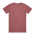 A faded tee in a dusty rose colour with short sleeves and a crew neckline. The shirt features a branding logo.