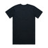 A black Classic Plus Tee [+5cm] featuring a simple design and a logo on the back.