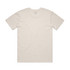 A plain cream-coloured T-shirt with a standard crew neck and short sleeves. Features a logo on the back.