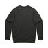 A black jumper with a plain back and long sleeves, featuring a simple design without any visible logos.