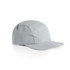 A light grey nylon cap with a curved brim and a logo on the side.