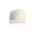 A beige cap with a flat brim and a structured front. It features a brand logo on the side.