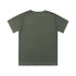 A green youth classic tee with a plain back and short sleeves. It features a logo.
