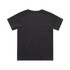 A faded black kids' t-shirt with a classic short sleeve design and a simple logo on the front.