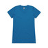 A blue short-sleeve t-shirt with a round neck and a branded label inside.
