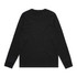 A black long-sleeve t-shirt with a simple design and no visible branding on the back.