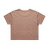 A cropped tee in a light brown shade with a simple design. The shirt features short sleeves and a relaxed fit.