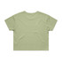A green crop tee with a relaxed fit and short sleeves, featuring a plain back and no visible branding.