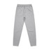 A pair of grey track pants with an elastic waistband and drawstring detail. The fabric appears soft and comfortable.