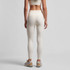 Active leggings in cream colour, featuring a high waist and a sleek design, displayed on a model from the back.