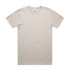A beige Block Tubular Tee t-shirt featuring short sleeves and a crew neckline, with a small logo on the label.