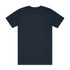 A navy blue Block Tubular Tee featuring a plain back and a branding logo on the lower side.