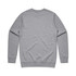 A grey sweater featuring a simple design and long sleeves, with a plain back view.