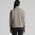 A faded half zip jacket in grey with a collar, featuring a simple design and relaxed fit on the back.