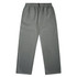 Cuffless track pants in a muted grey colour, featuring an elastic waistband and one pocket. Includes a logo.