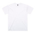 A white oversized t-shirt with a tag and no visible designs or logos.