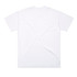 A plain white oversized t-shirt featuring a logo on the back. Suitable for casual wear.