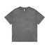 A grey stone wash heavy tee with a relaxed fit and short sleeves. The shirt features a branding logo.