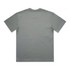 A grey box tee with short sleeves and a plain back. The shirt features a logo.