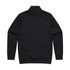 A black Stencil Half Zip Crew with a high collar and long sleeves, featuring a simple design and ribbed cuffs.