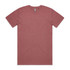 A maroon T-shirt with a classic crew neck and short sleeves. It features a logo at the neck.