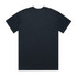 A dark grey t-shirt with a simple, unembellished back view and a visible logo.