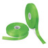 Two rolls of bright green personalised ribbon, each 25mm wide, displayed side by side on a white background.