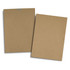 Two plain brown kraft folders displayed together, one with a flap and the other flat, both featuring a simple design.