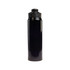 A drink bottle featuring a sleek black design and a free flow lid, with a capacity of 750ml.