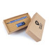 A cardboard gift set featuring a stylized pen and a branded USB flash drive, both neatly arranged in a custom box.