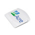 A compact ice scraper featuring a smooth surface with the logo "Acre" printed on it, designed for easy handling.