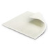 A white dish cloth with a textured surface, slightly folded at one corner. It features a simple, functional design.